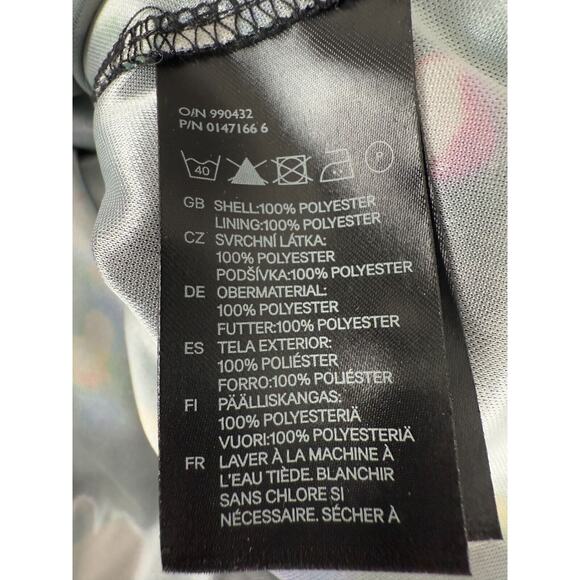 Divided H&M Sz 10 Tulle Mesh Colorful Polka Dot Sleeveless Mini Flare Dress Zip - Picture 8 of 9